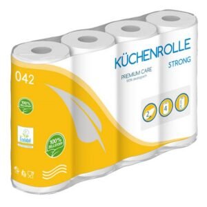 Küchenrolle 2 lagig Zellstoff 64 Blatt Höhe 26cm - MUSTER