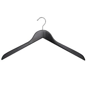 Holzbügel, schwarz lackiert, ohne Steg, 44 cm breit - 100 Stück