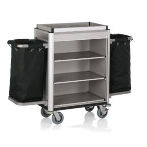 Zimmerservicewagen mit zwei Wäschesäcken