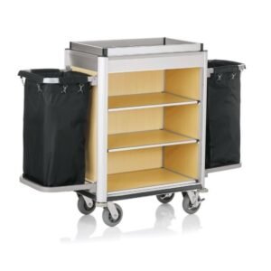 Zimmerservicewagen mit zwei Wäschesäcken