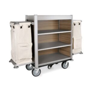 Zimmerservicewagen mit zwei Wäschesäcken
