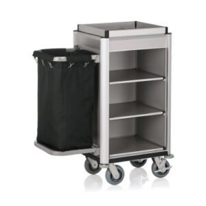 Zimmerservicewagen mit einem Wäschesack