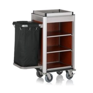 Zimmerservicewagen mit einem Wäschesack